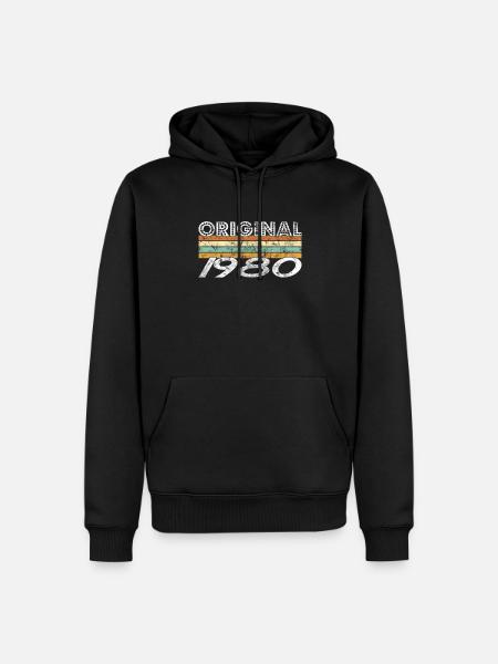 Original 1980 - Men’s Premium Organic Hoodie - black