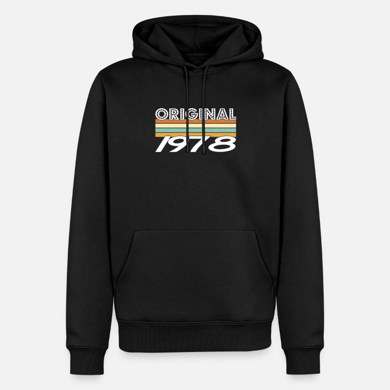 Original 1978 - Sweat à capuche Premium bio Homme - noir
