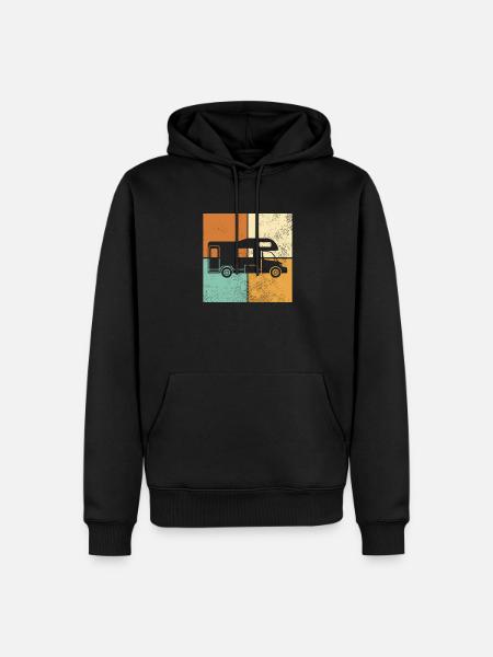 Camping - Männer Premium Bio Hoodie - Schwarz