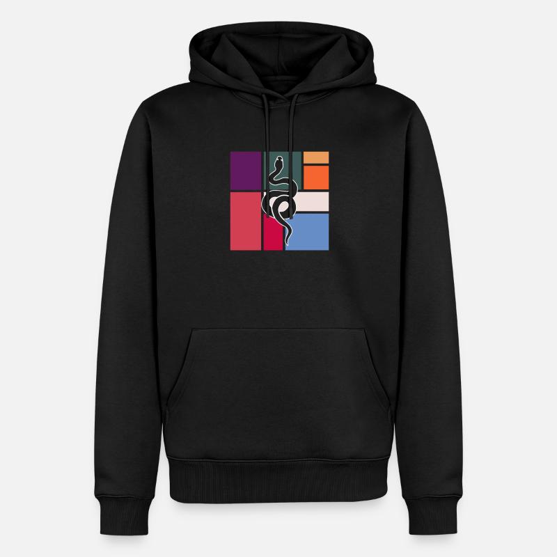 Schlange - Männer Premium Bio Hoodie - Schwarz