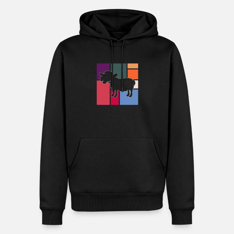 Schaf - Männer Premium Bio Hoodie - Schwarz