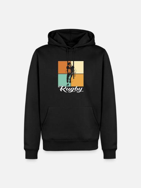 Football - Männer Premium Bio Hoodie - Schwarz