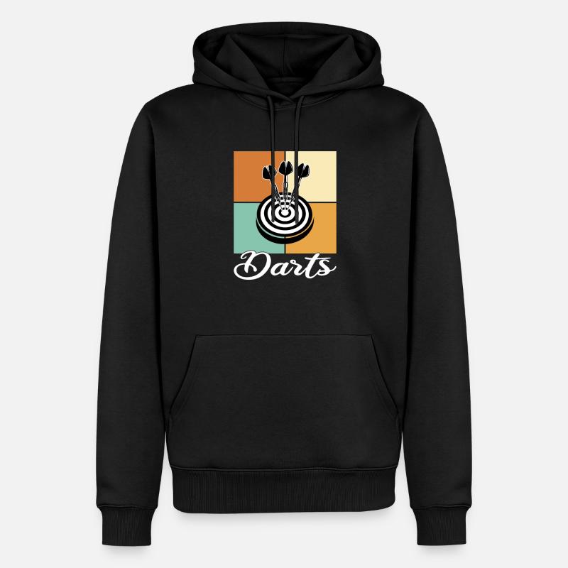 Darts - Männer Premium Bio Hoodie - Schwarz