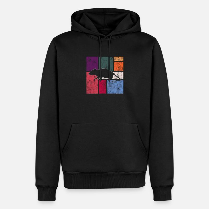Maus - Männer Premium Bio Hoodie - Schwarz