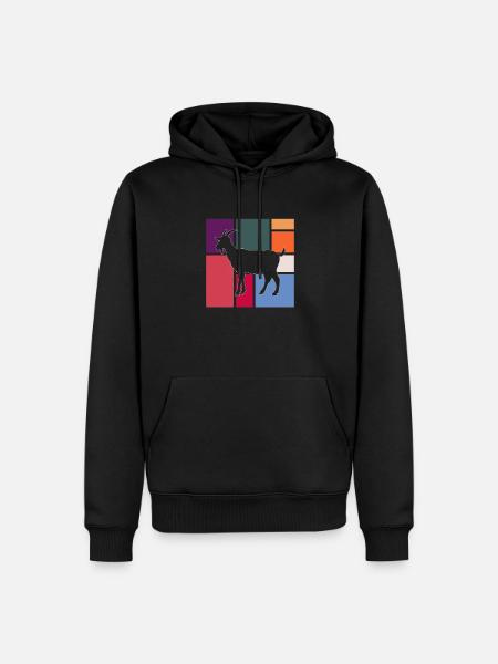 Ziege - Männer Premium Bio Hoodie - Schwarz