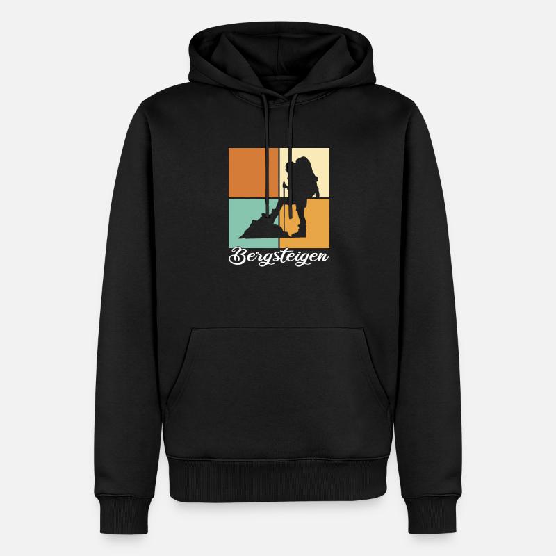 Bergsteigen - Männer Premium Bio Hoodie - Schwarz