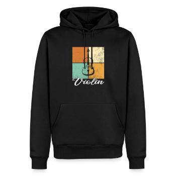 Geige - Männer Premium Bio Hoodie - Schwarz - Vorne - Nico (187cm)