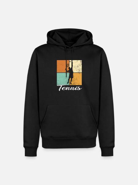 Tennis - Men’s Premium Organic Hoodie - black