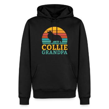 Collie Gifts - Männer Premium Bio Hoodie - Schwarz - Vorne - Nico (187cm)