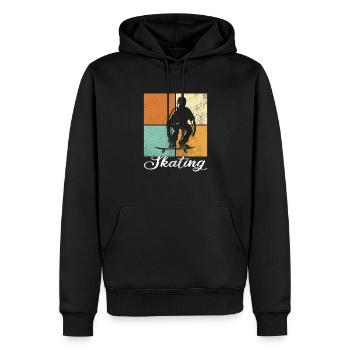 Skating - Männer Premium Bio Hoodie - Schwarz - Vorne - Nico (187cm)