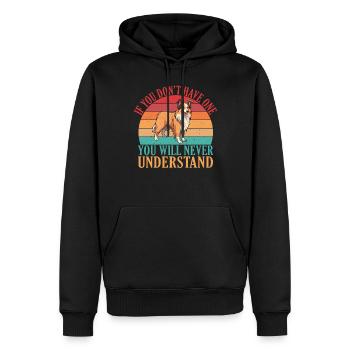 Collie Gifts - Männer Premium Bio Hoodie - Schwarz - Vorne - Nico (187cm)