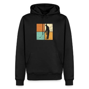 Gulf - Men’s Premium Organic Hoodie - black - Front - Nico (187cm)