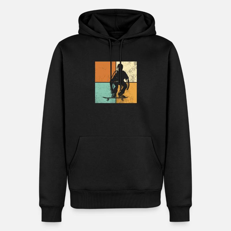 Skate - Männer Premium Bio Hoodie - Schwarz