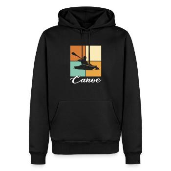 Kanu - Männer Premium Bio Hoodie - Schwarz - Vorne - Nico (187cm)
