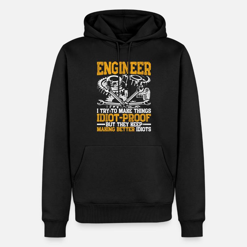 Engineer, Engineering - Men’s Premium Organic Hoodie - black