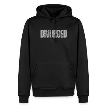 Happy Divorce Party divorcé - Sweat à capuche Premium bio Homme - noir - Devant - Nico (187cm)