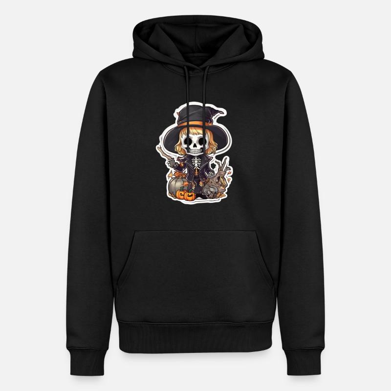 Skeleton Helloween Skull Skeleton Costume - Sweat à capuche Premium bio Homme - noir