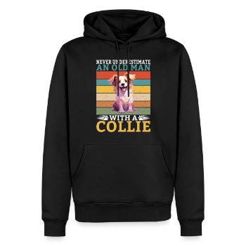 Collie Gifts - Männer Premium Bio Hoodie - Schwarz - Vorne - Nico (187cm)