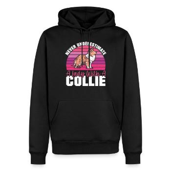 Collie Gifts - Männer Premium Bio Hoodie - Schwarz - Vorne - Nico (187cm)