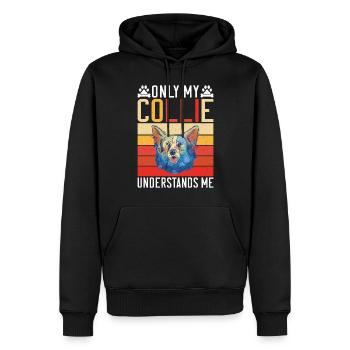 Collie Gifts - Männer Premium Bio Hoodie - Schwarz - Vorne - Nico (187cm)
