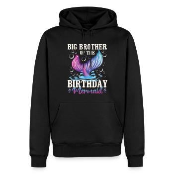 Big Brother Of The Birthday Girl - Männer Premium Bio Hoodie - Schwarz - Vorne - Nico (187cm)