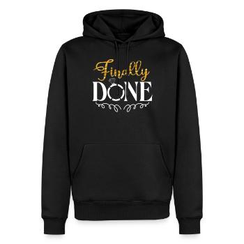 Happy Divorce Party enfin terminé - Sweat à capuche Premium bio Homme - noir - Devant - Nico (187cm)