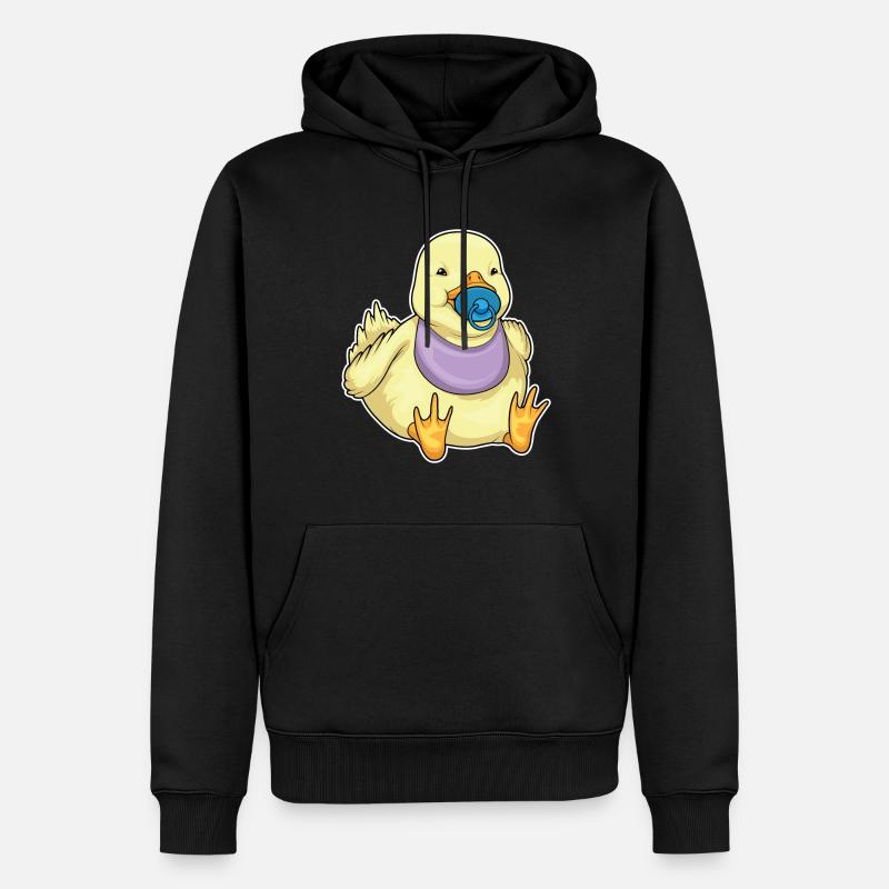 Dossard sucette de canard - Sweat à capuche Premium bio Homme - noir