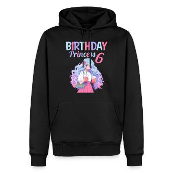 Anime Mandga Boba Bubble Tea 6ème anniversaire - Sweat à capuche Premium bio Homme - noir - Devant - Nico (187cm)