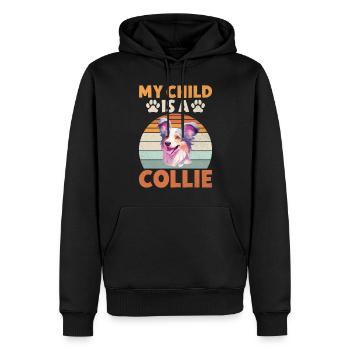 Cadeaux Collie - Sweat à capuche Premium bio Homme - noir - Devant - Nico (187cm)