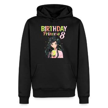 Anime Mandga Boba Bubble Tea 8ème anniversaire - Sweat à capuche Premium bio Homme - noir - Devant - Nico (187cm)