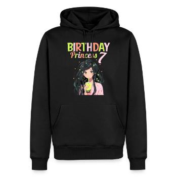 Anime Mandga Boba Bubble Tea 7ème anniversaire - Sweat à capuche Premium bio Homme - noir - Devant - Nico (187cm)