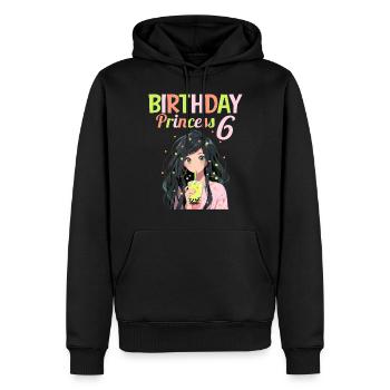 Anime Mandga Boba Bubble Tea 6ème anniversaire - Sweat à capuche Premium bio Homme - noir - Devant - Nico (187cm)