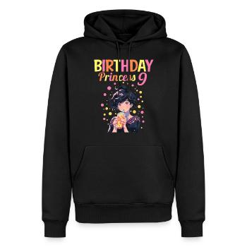 Anime Mandga Boba Bubble Tea 9ème anniversaire - Sweat à capuche Premium bio Homme - noir - Devant - Nico (187cm)