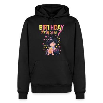 Anime Mandga Boba Bubble Tea 7ème anniversaire - Sweat à capuche Premium bio Homme - noir - Devant - Nico (187cm)