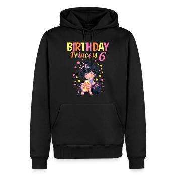 Anime Mandga Boba Bubble Tea 6ème anniversaire - Sweat à capuche Premium bio Homme - noir - Devant - Nico (187cm)