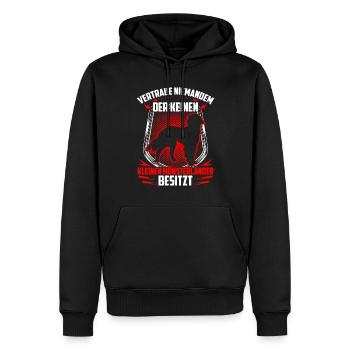 Kleiner Münsterländer nicht mögen - Männer Premium Bio Hoodie - Schwarz - Vorne - Nico (187cm)
