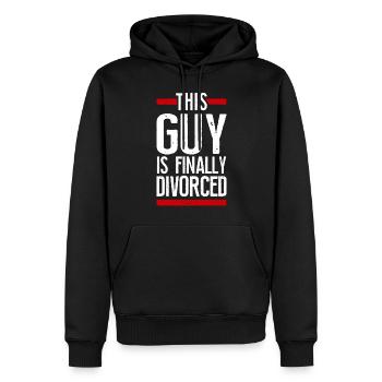 Happy Divorce Party This Guy Is - Männer Premium Bio Hoodie - Schwarz - Vorne - Nico (187cm)