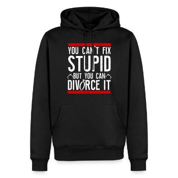 Happy Divorce Party You Can't Fix - Männer Premium Bio Hoodie - Schwarz - Vorne - Nico (187cm)