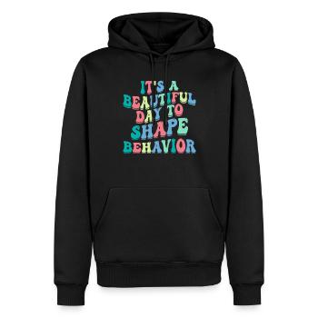 C’est une belle journée pour façonner le comportement de l’autisme - Sweat à capuche Premium bio Homme - noir - Devant - Nico (187cm)