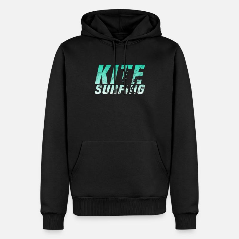 Kite surf - Sweat à capuche Premium bio Homme - noir