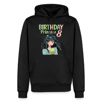 Anime Mandga Boba Bubble Tea 8ème anniversaire - Sweat à capuche Premium bio Homme - noir - Devant - Nico (187cm)