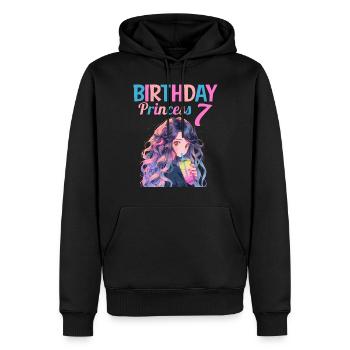 Anime Mandga Boba Bubble Tea 7ème anniversaire - Sweat à capuche Premium bio Homme - noir - Devant - Nico (187cm)