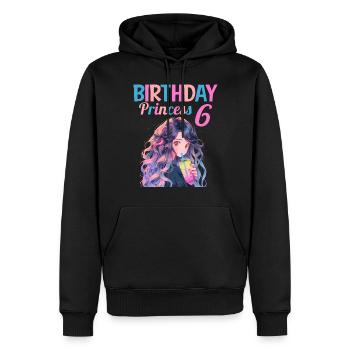 Anime Mandga Boba Bubble Tea 6ème anniversaire - Sweat à capuche Premium bio Homme - noir - Devant - Nico (187cm)