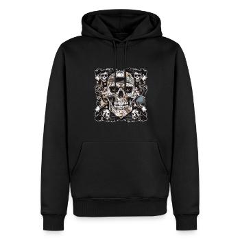 Totenkopf Totenschädel crânes crânes - Sweat à capuche Premium bio Homme - noir - Devant - Nico (187cm)