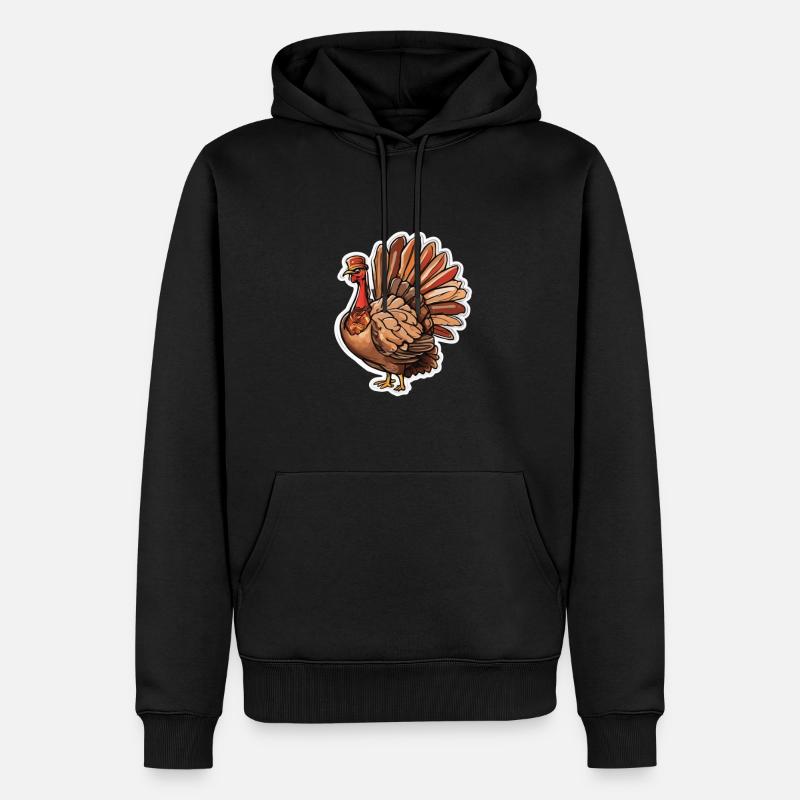 Action de grâce en Turquie - Sweat à capuche Premium bio Homme - noir