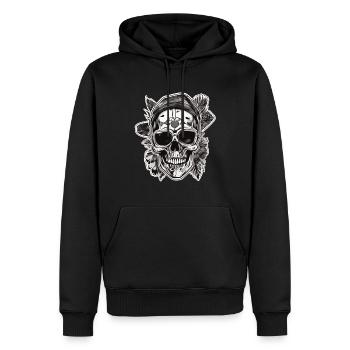 Totenkopf Totenschädel crânes crânes - Sweat à capuche Premium bio Homme - noir - Devant - Nico (187cm)