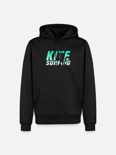 Kite Surfing - Männer Premium Bio Hoodie - Schwarz