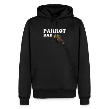 Papageien Papa - Männer Premium Bio Hoodie - Schwarz - Vorne - Nico (187cm)