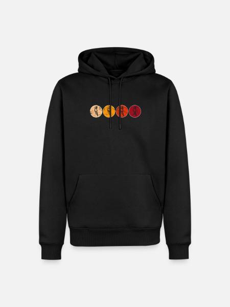 Pelikan Retro - Men’s Premium Organic Hoodie - black