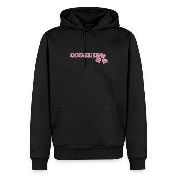 Cousin - Sweat à capuche Premium bio Homme - noir - Devant - Nico (187cm)